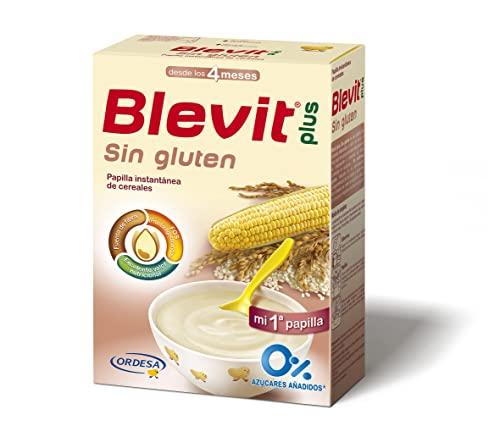 Blevit Plus Sin Gluten - Papilla de Cereales para Bebé con Harina de Arroz y Harina de Maíz - Sin Azúcares Añadidos - Desde los 4 meses - 600g