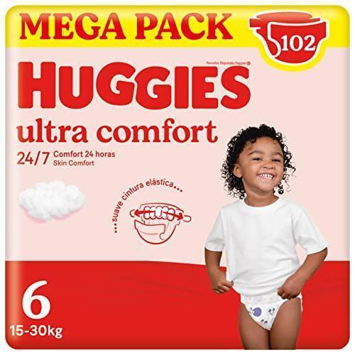 Huggies Ulltra Comfort Pañal para bebé con Disney Talla 6 (15-30 kg), 3 packs x 34 pañales, Total 102 Pañales