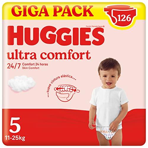 Huggies Ultra Comfort Pañal para bebé con Disney Talla 5 (11-25 kg), 3 packs x 42 pañales, Total 126 Pañales