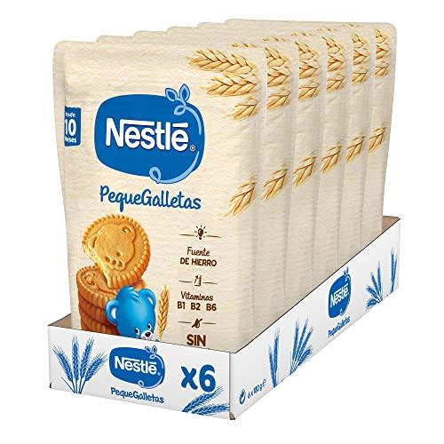 Nestlé PequeGalletas Para bebés a partir de 10 meses - Paquete de Galletitas Para bebés de 6x180g