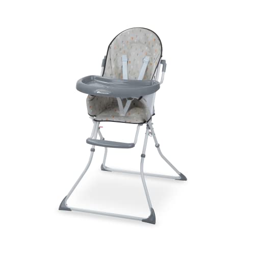 Bebeconfort Kanji trona para bebé plegable, compacta y ajustable, trona bebé con cojín por niños 6 meses - 3 años, unisex, color Warm Grey