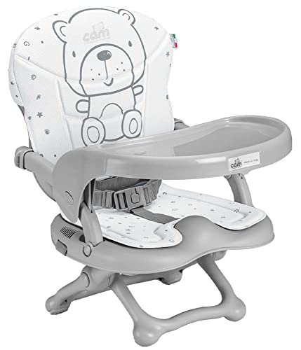 CAM Il Mondo del Bambino - art.S333/C247 - Elevador silla Smarty Pop - Made in Italy - ideal de 6 a 36 meses - TEDDY GRIS