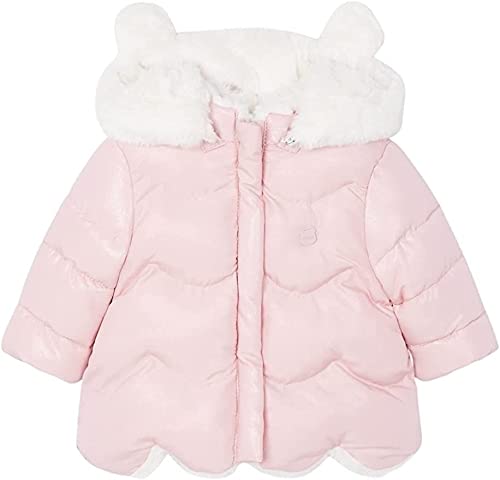 Abrigo Mayoral para bebé de color rosa para niña