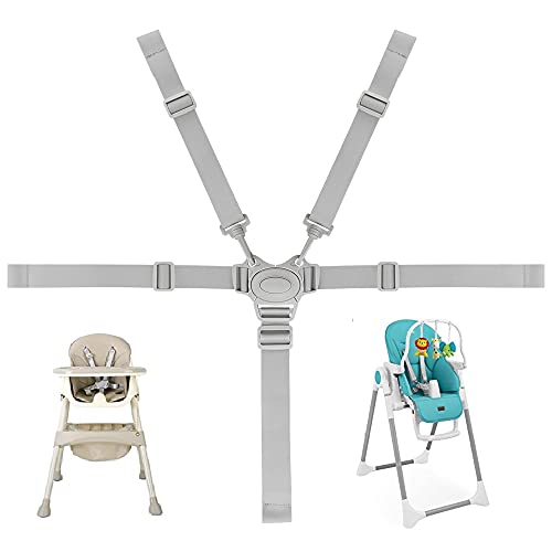 RMENOOR Cinturón de Seguridad para Trona de Bebé 5 Puntos Bebé Arneses de Correas Ajustables para Tronas Arnés para Cinturón de Seguridad Correas de Seguridads para Bebés Niños Tronas Bebés