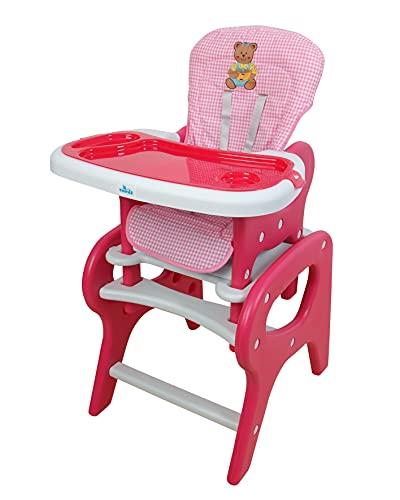 Trona para bebé convertible en mesa y silla, panda rosa. Trona o silla para niños