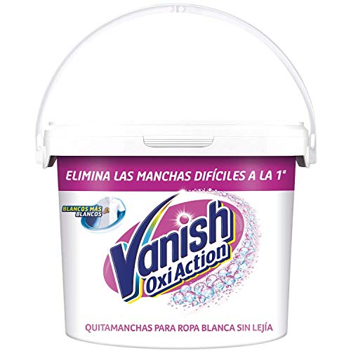 Vanish Oxi Action - Quitamanchas y Blanqueador para Ropa Blanca, en Polvo, Sin Lejía, 2.4 kg