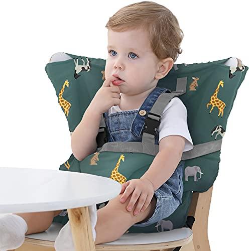 Vine Easy Seat - Trona portátil de viaje ajustable, segura y lavable, funda de asiento para trona infantil, práctica trona de tela que cabe en tu bolso
